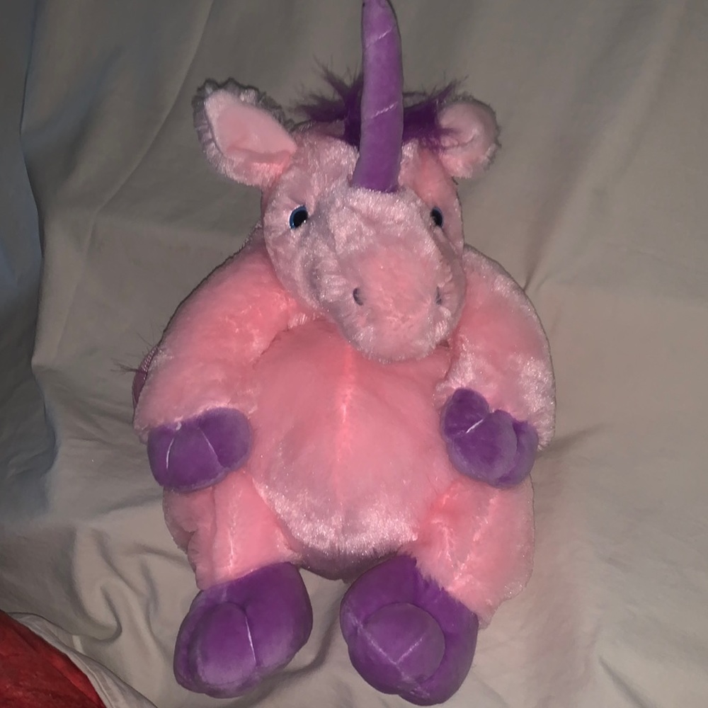 Unicorn plush backpack
